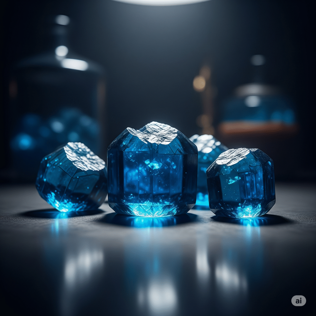 Crystalline Blue-Tinted Powder