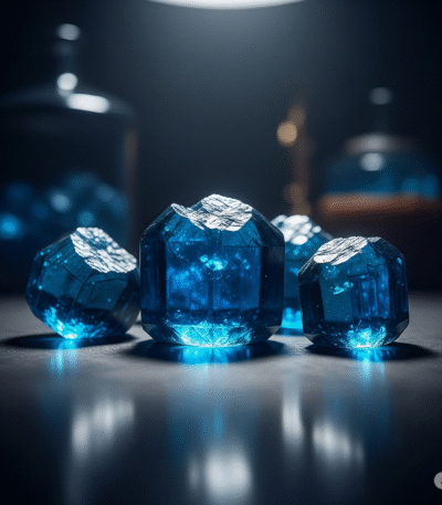 Crystalline Blue-Tinted Powder