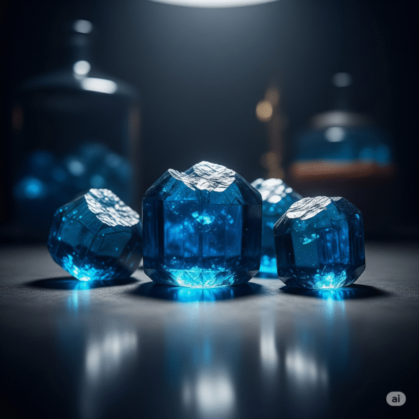 Crystalline Blue-Tinted Powder